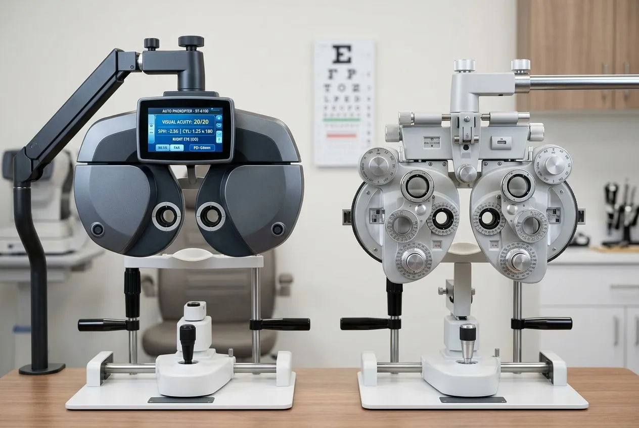 Hongdee auto and manual phoropter comparison