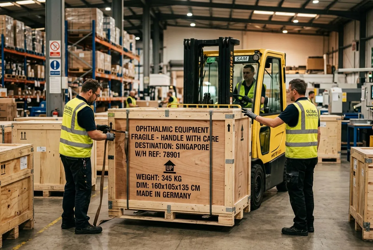 slit lamp shipping and packaging