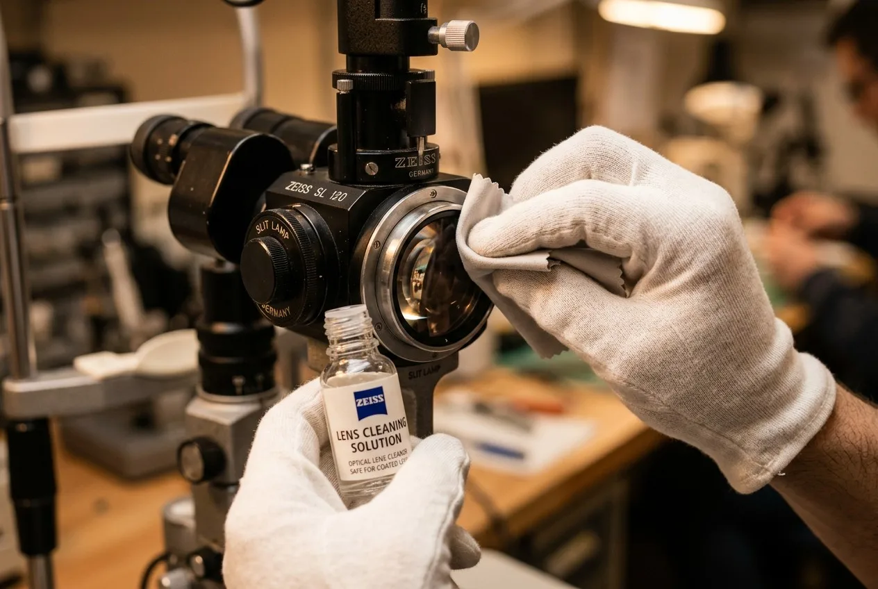 Slit lamp maintenance and cleaning guide