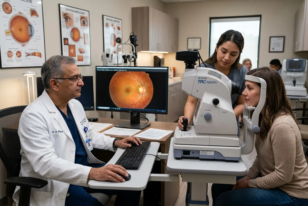 modern fundus camera for eye screening