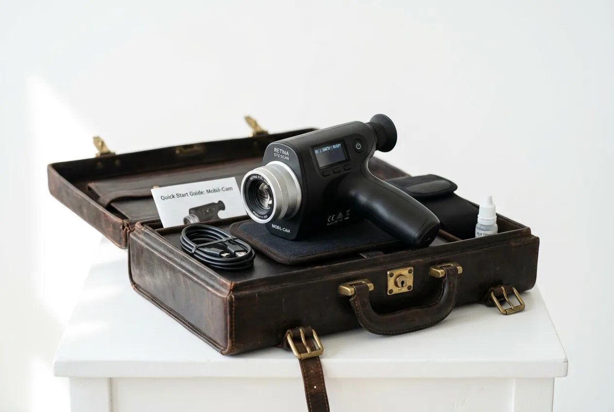 Hongdee portable and desktop fundus camera setup