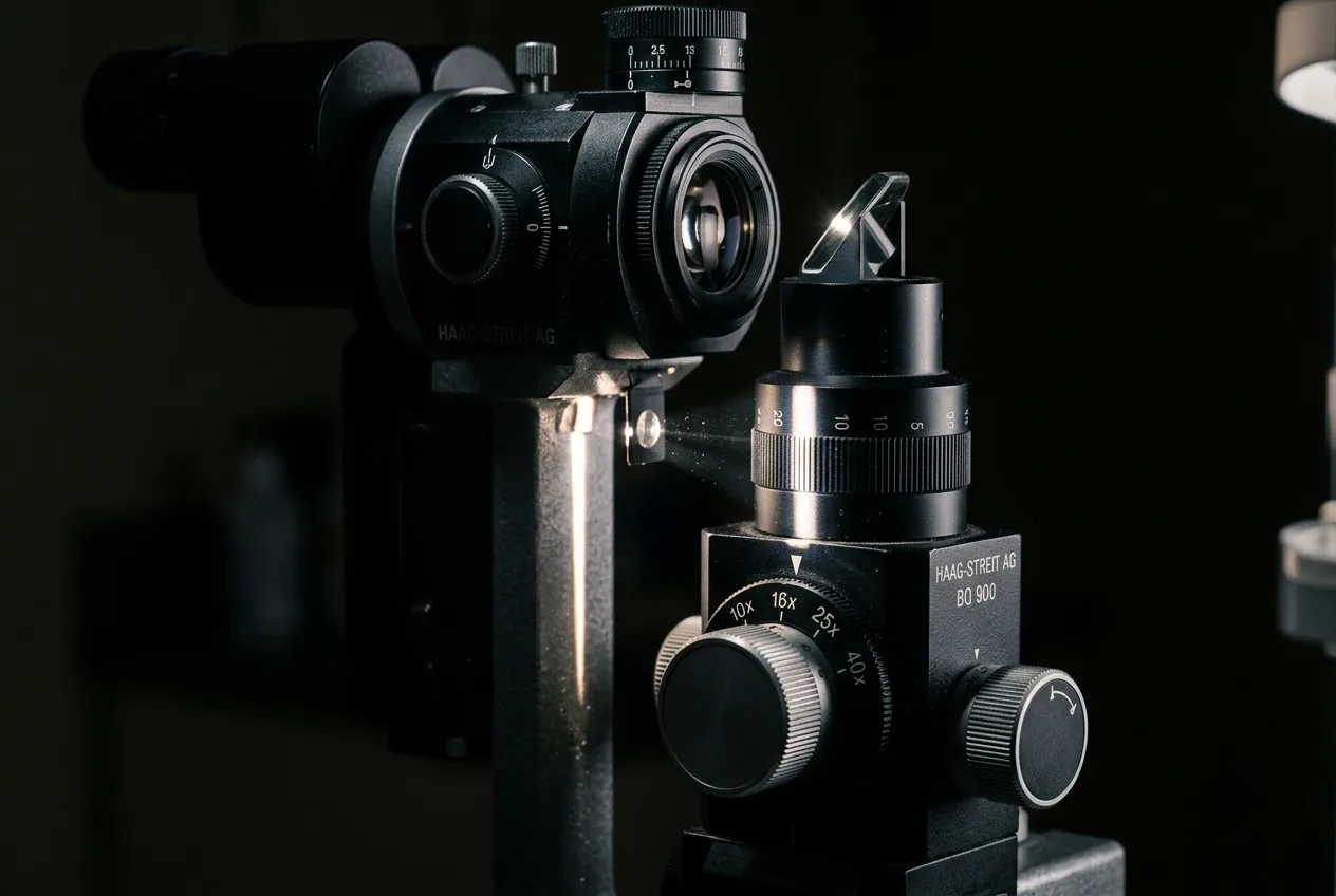 slit lamp examination in clinic